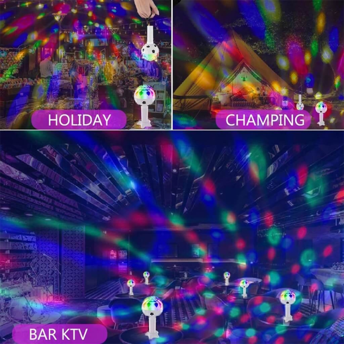 Led disko kamuoliukas, RGB