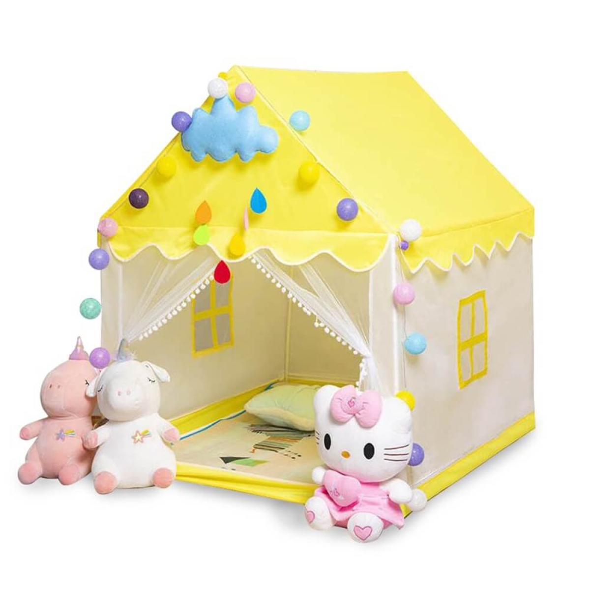 Vaikiška palapinė namelis, 100x120x140 cm