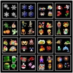 Šventinis projektorius, 16in1 12w