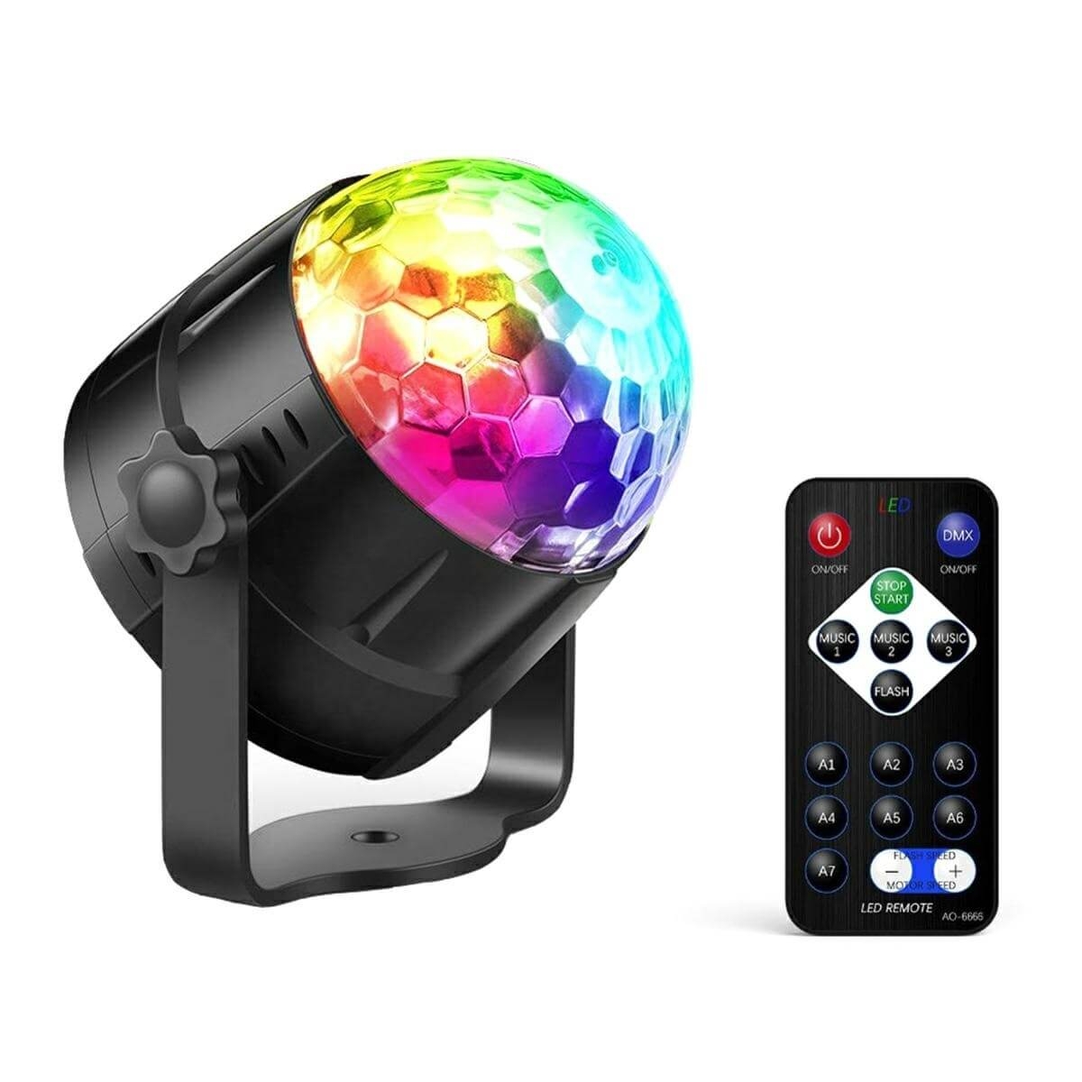 Rgb led disko kamuolys, 3W