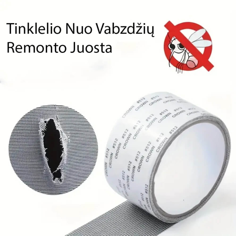 Tinklelio nuo vabzdžių remonto juosta, 2m