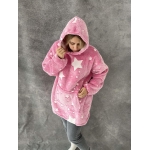 Pledas džemperis šviečiantis XXL , rožinė