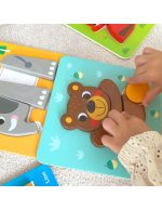 Medinė dėlionė gyvūnų kaladėlės, Woopie Montessori - Image 3